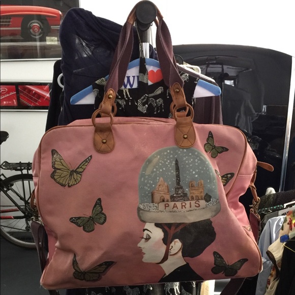 Anthropologie Handbags - Anthropologie Ashley Longshore Jetsetter Weekender